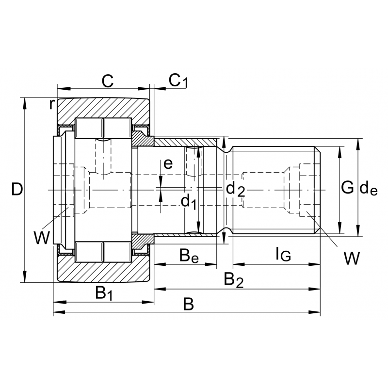 NUKRE47-A Cam Follower bearings