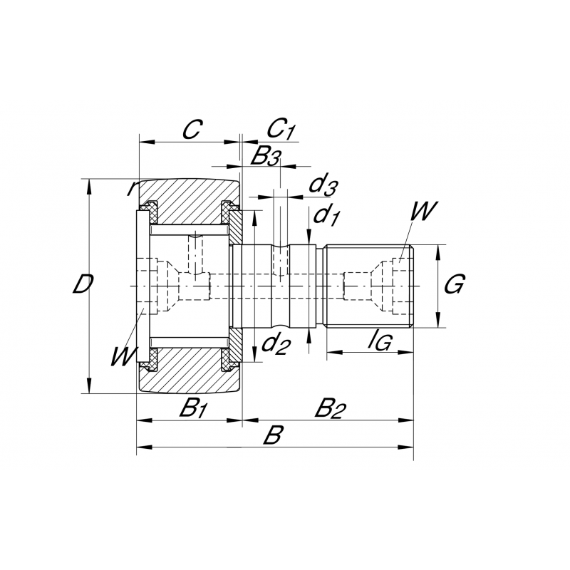KRV80-PP-A Cam Follower bearings
