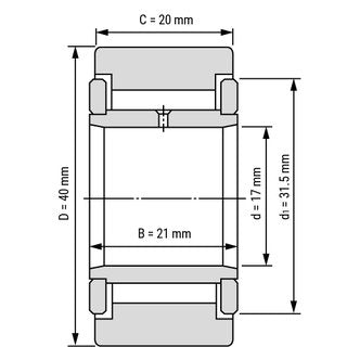 NATV17 Yoke Type Track Rollers Bearings