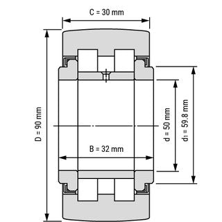 PWTR50-2RS Yoke Type Track Rollers Bearings