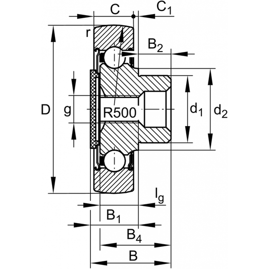 ZL205-DRS Track rollers bearings