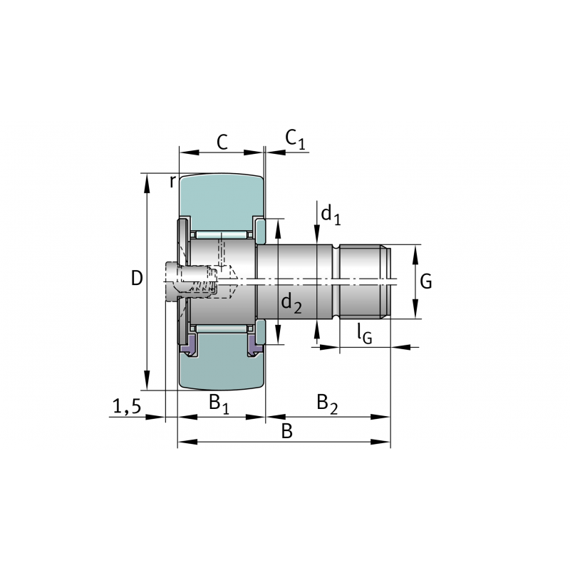 KR16-X-PP-A Cam Follower bearings