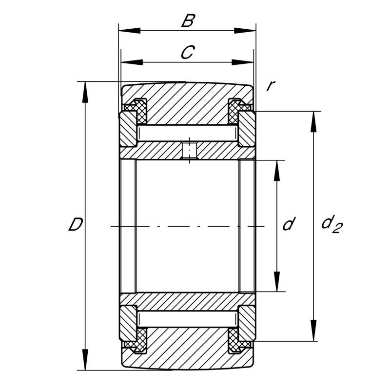 NATV35-PP-A Track rollers bearings