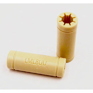 8mm Linear Motion BushingLow noise Solid Polymer LM8LUU BearingWorks with 8mm Shafts 8mmx15mmx45mm