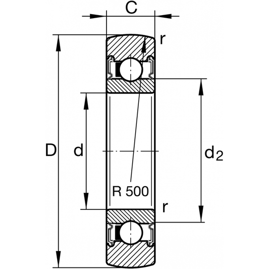 LR207-X-2RS Track rollers bearings