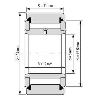 NATV5-PP Yoke Type Track Rollers Bearings