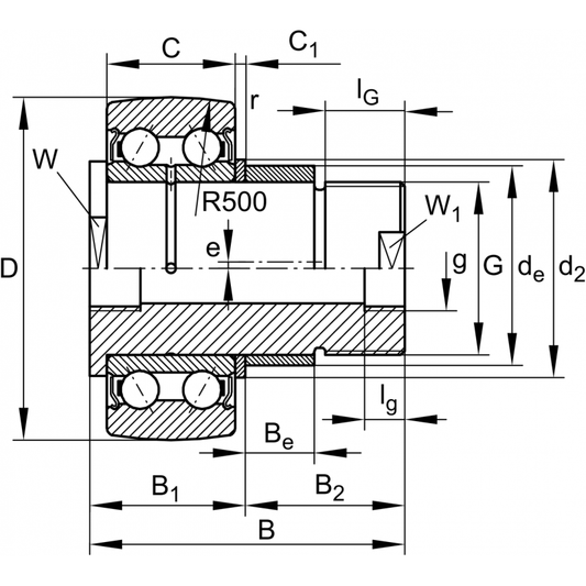 ZLE5205-2Z Stud type track rollers bearings
