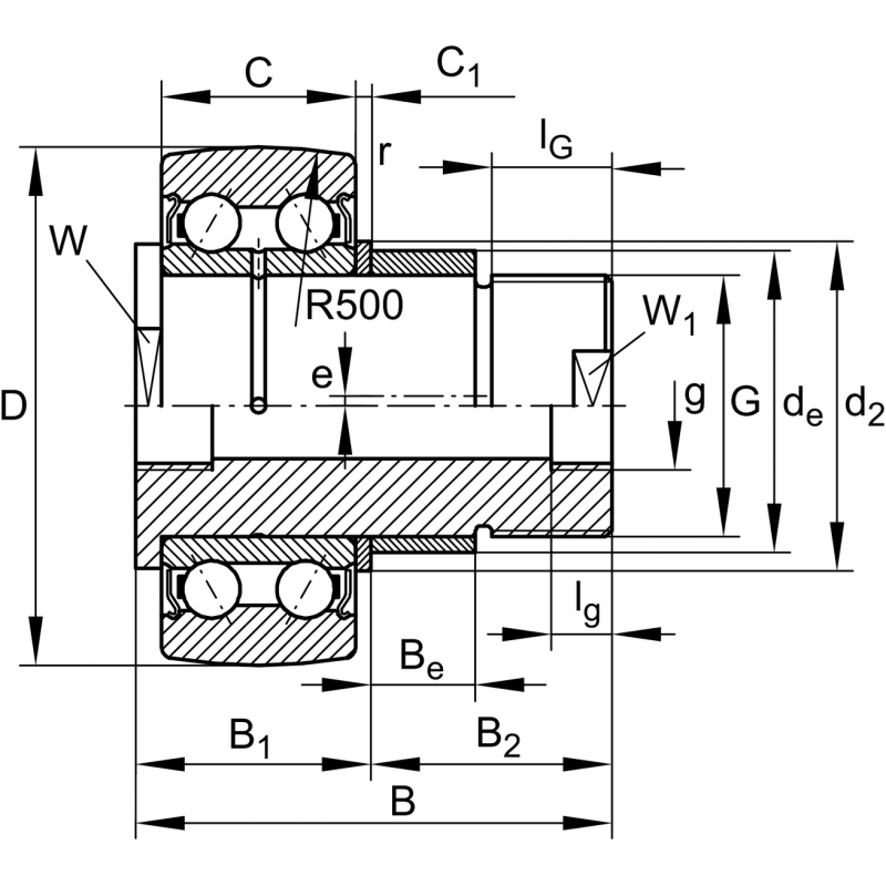 ZLE5201-2Z Stud type track rollers bearings