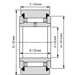 NATR25-PP Yoke Type Track Rollers Bearings