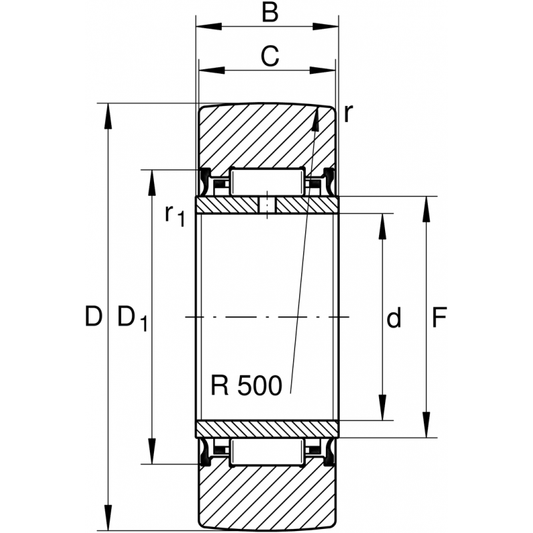 NA2200-2RSR Support Roller bearings