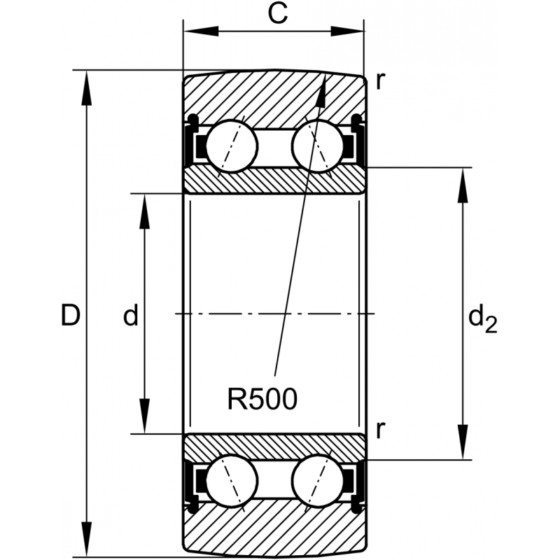 LR5202-2HRS-TVH-XL Track rollers bearings