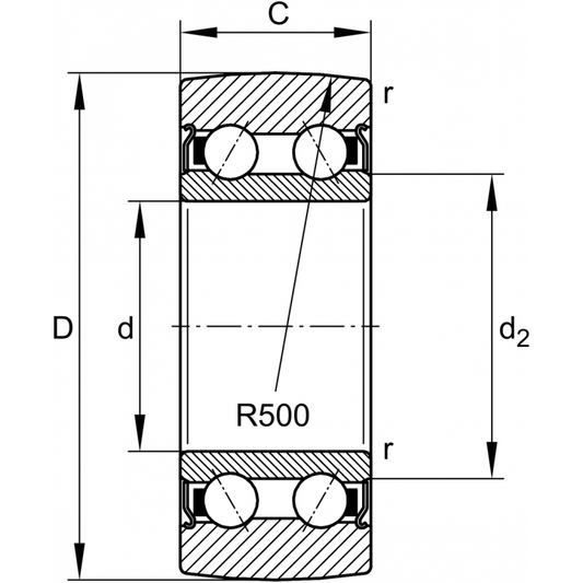 LR5203-2Z-TVH-XL Track rollers bearings