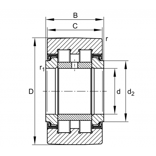 PWTR1542-2RS-A Support Roller bearings