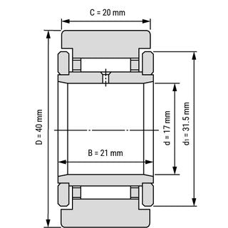 NATR17 Yoke Type Track Rollers Bearings