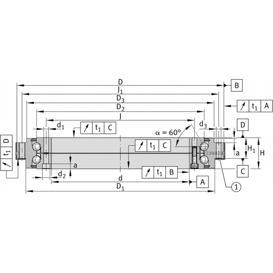 ZKLDF150-B Axial angular contact ball bearings