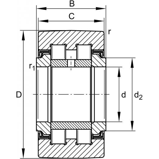 PWTR25-2RS-RR-XL Support Roller bearings