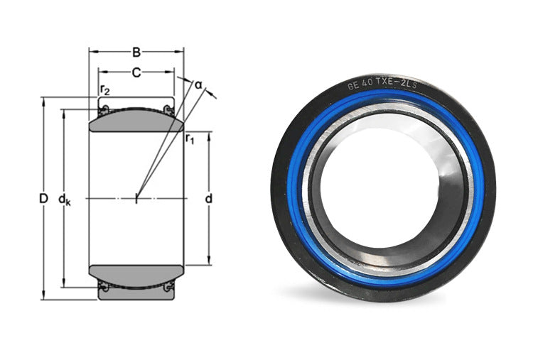 GE70TXE-2LS Spherical Bearing 70mm Steel/PTFE